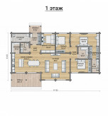 Дом из клееного бруса VZ-3003 